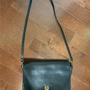 Coach Black Leather Shoulder Bag